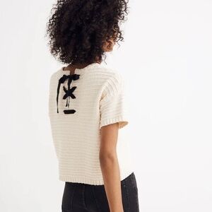 Madewell Lace Back Sweater Tee
